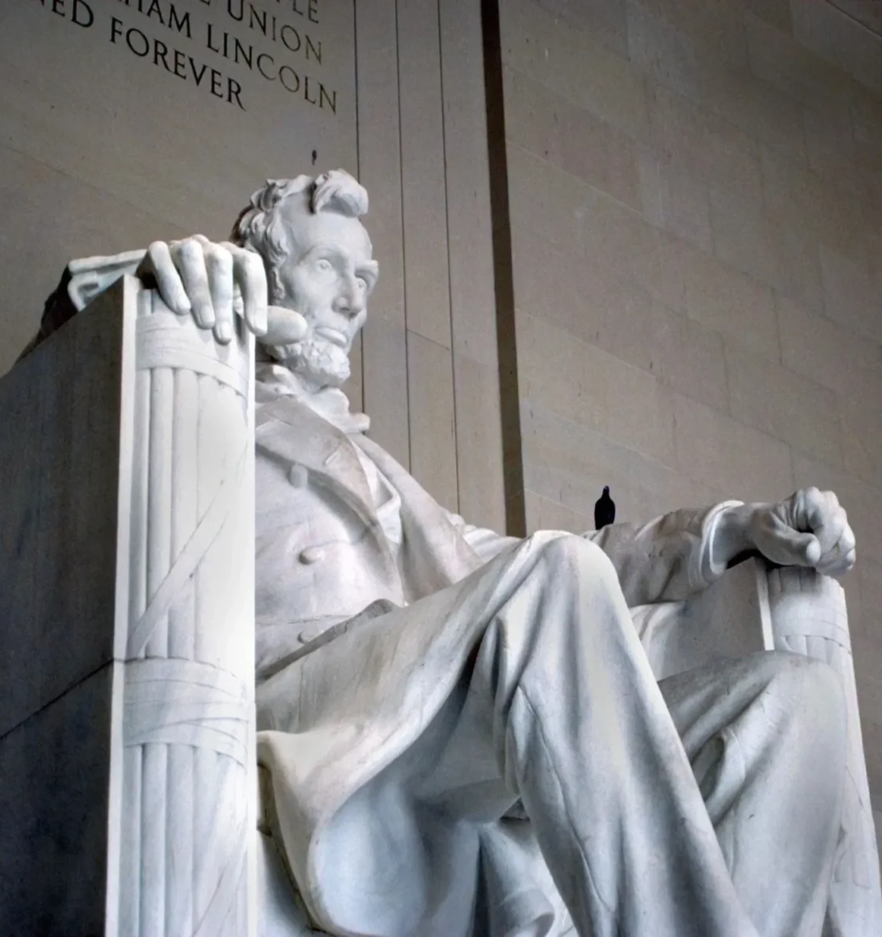 Abraham Lincoln statue at the Lincoln Memorial.